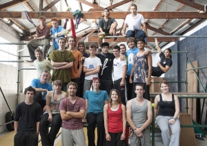 A 'Monthly Jam' group photo at Point A